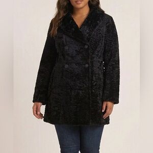H&M Women’s Black Teddy Bear Jacket Coat Size 8